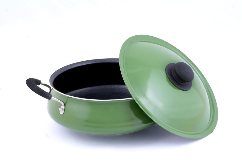 MINOLTA Pride Premium Non-Stick Aluminium Curry Chatty with Lid - 10 L - 1 Year Warranty - Image 2
