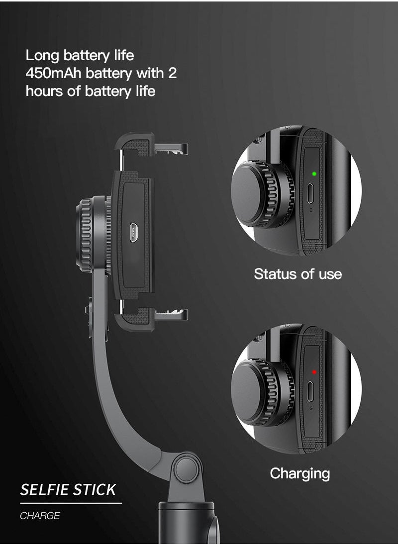 Sharpdo - Mobile Phone Three-axis Stabilizer Handheld Gimbal With Fill Light Anti-shake Single-axis Selfie Stick - Image 1