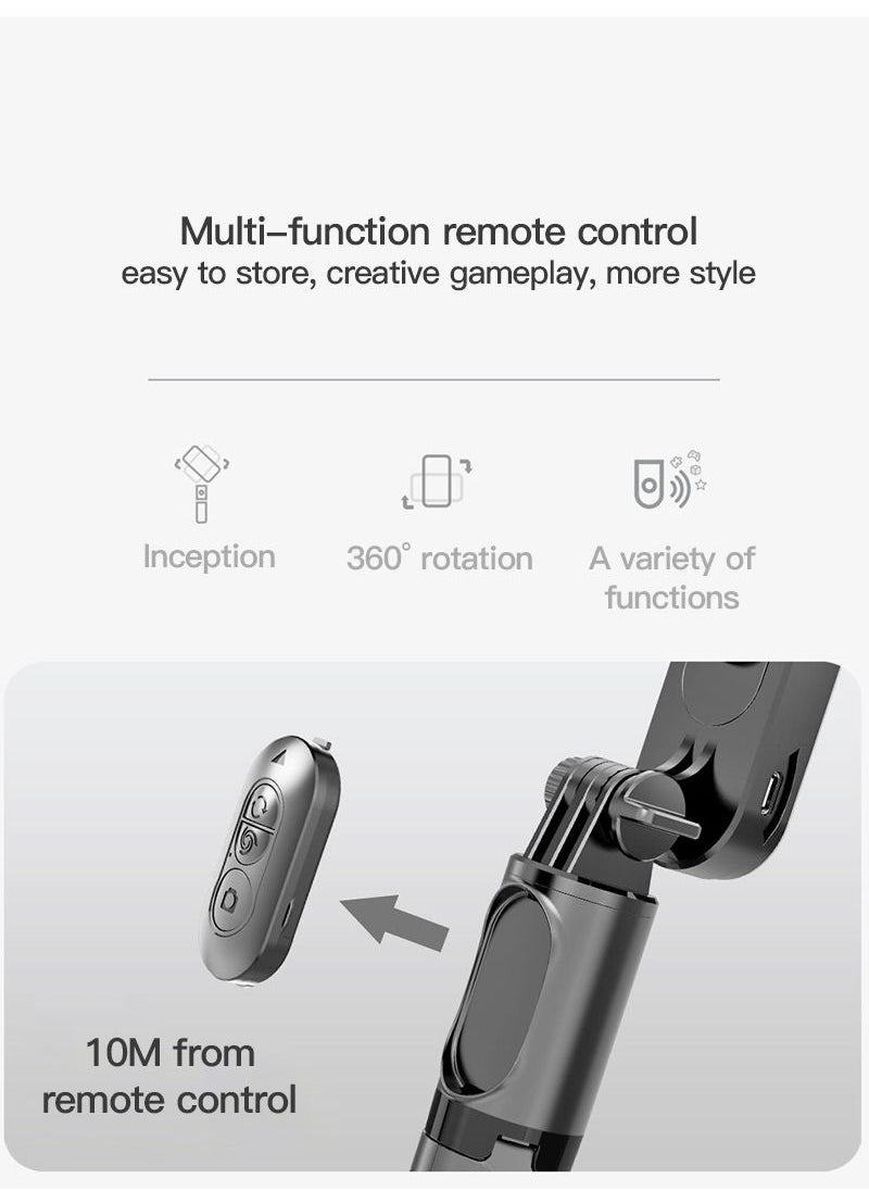 Sharpdo - Mobile Phone Three-axis Stabilizer Handheld Gimbal With Fill Light Anti-shake Single-axis Selfie Stick - Image 1