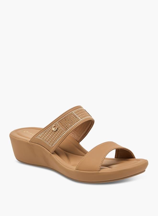 Le Confort Women Embellished Slip-On Sandals with Wedge Heels - Image 1