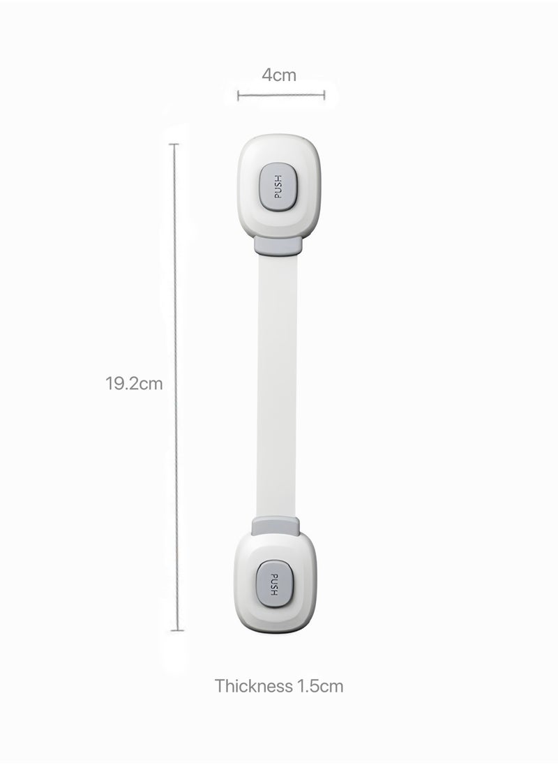 Generic Premium Child Safety Lock, Made Of Eco-Friendly Abs And Pvc Materials, Genuine 3M Double-Sided Tape, Press-To-Unlock, Suitable For Corner Installation In Homes, Upgraded Safety Protection, Gray  - Image 1