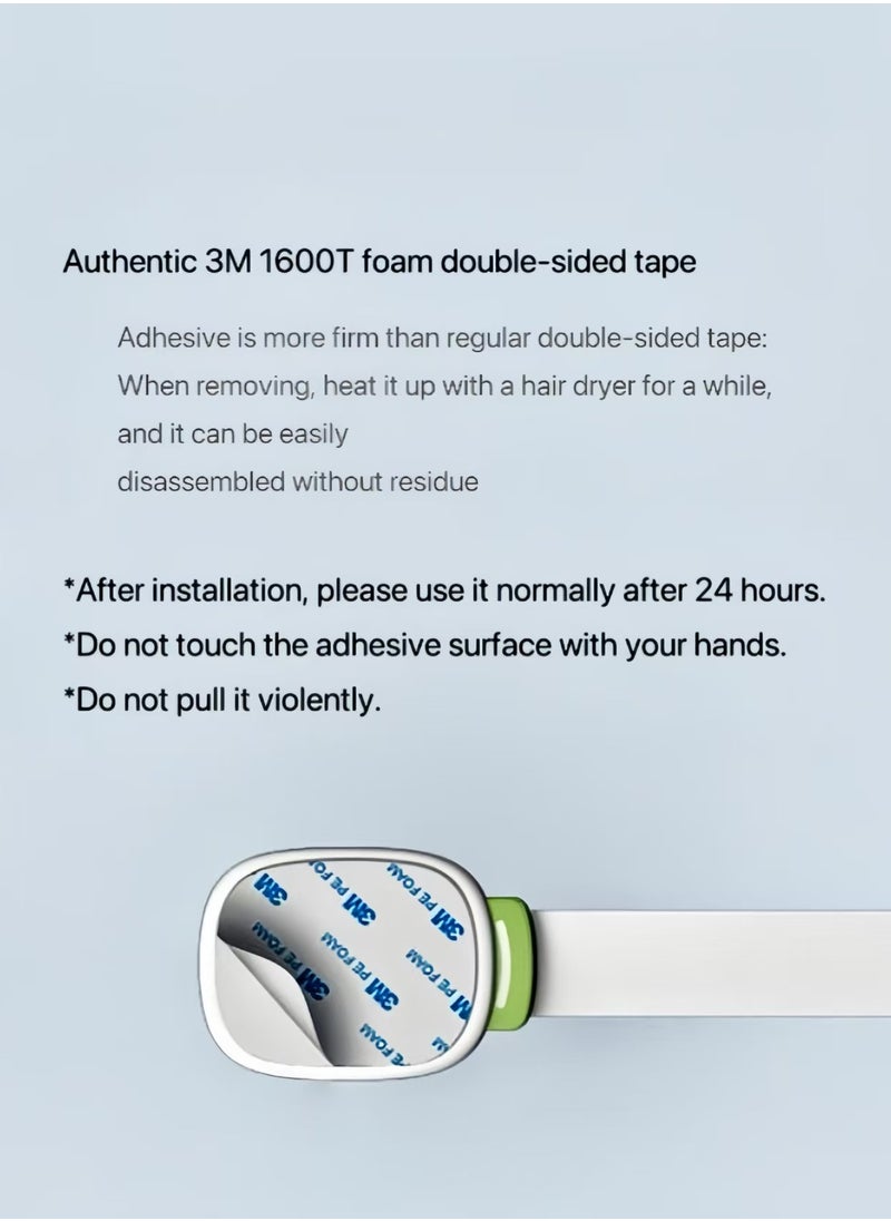 Generic Premium Child Safety Lock, Made Of Eco-Friendly Abs And Pvc Materials, Genuine 3M Double-Sided Tape, Press-To-Unlock, Suitable For Corner Installation In Homes, Upgraded Safety Protection, Gray  - Image 2