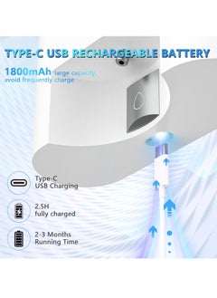 Excefore Automatic Mouthwash Dispenser Touchless, Wall Mounted Mouthwash Pump Dispenser, with 4 Adjustable Dispensing Levels, 500mL/17.60oz for Bathroom Kids and Adults  - Image 3