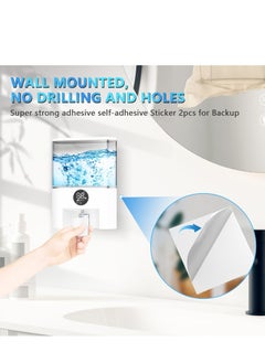 Excefore Automatic Mouthwash Dispenser Touchless, Wall Mounted Mouthwash Pump Dispenser, with 4 Adjustable Dispensing Levels, 500mL/17.60oz for Bathroom Kids and Adults  - Image 5