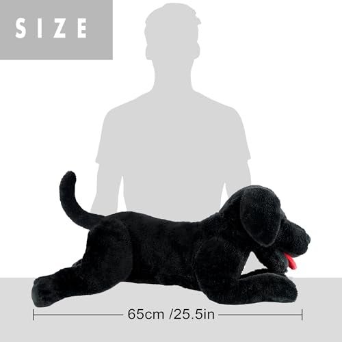 LotFancy Dog Stuffed Animal 26 inch Black Lab Plush Dog Realistic Stuffed Dog Puppy Plush Toy for Kids - Image 5