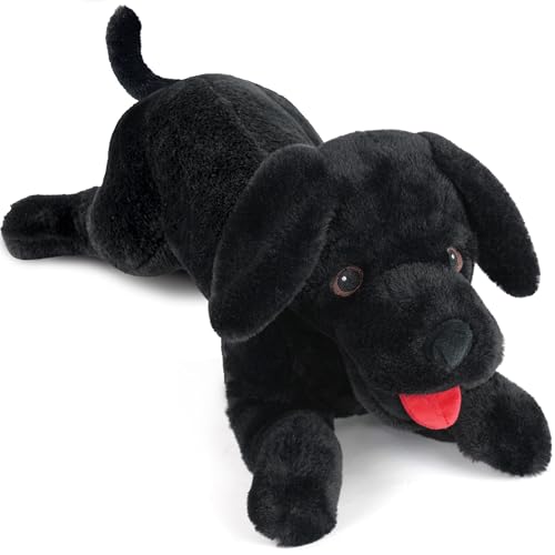 LotFancy Dog Stuffed Animal 26 inch Black Lab Plush Dog Realistic Stuffed Dog Puppy Plush Toy for Kids - Image 1