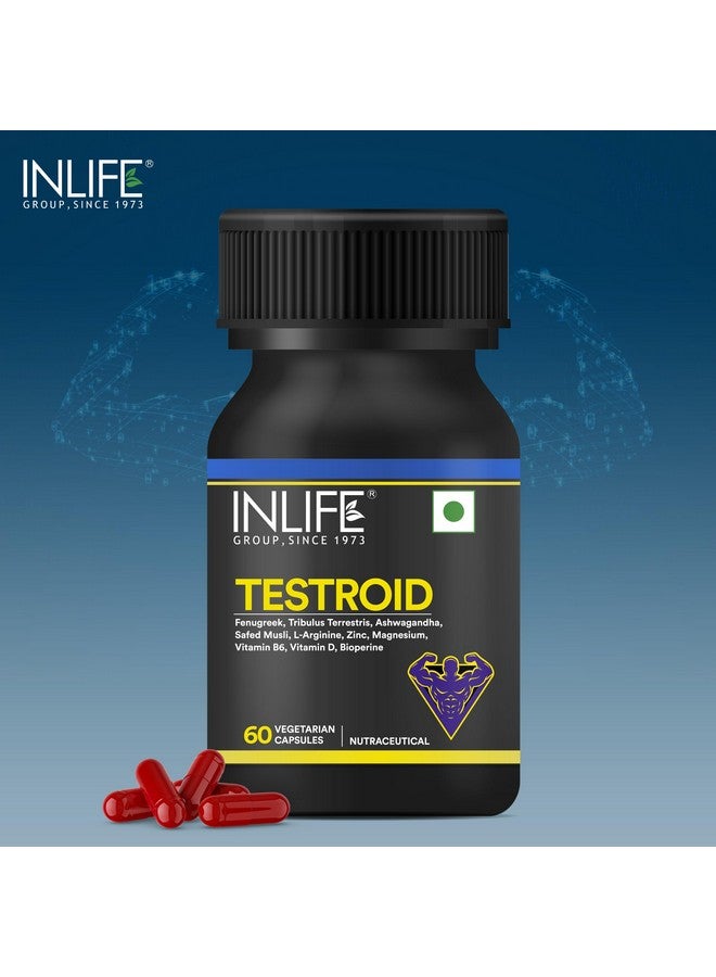 Inlife مكمل دعم التستوستيرون INLIFE للرجال | زنك مونو ميثيونين، مغنيسيوم أسبارتات، تريبولوس، أشواغاندا، سافيد موسلي للطاقة، القوة، التحمل والرفاهية العامة - 60 كبسولة نباتية - Image 4