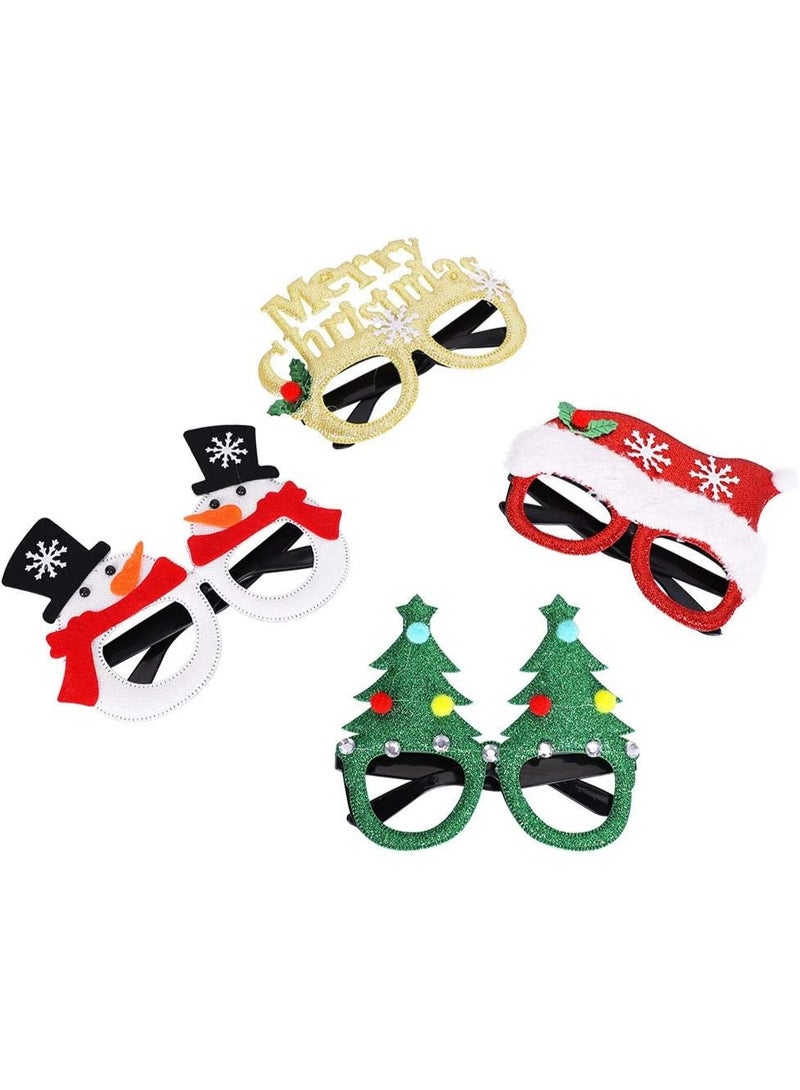 GOGOGO 12 Pcs Christmas Gl Glitter Party Gl Frames Christmas Decoration Costume Eyegl for Christmas Parties Holiday Favors Photo Booth (One Size Fits All) - Image 2