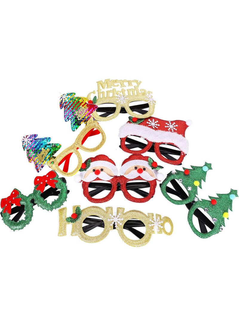 GOGOGO 12 Pcs Christmas Gl Glitter Party Gl Frames Christmas Decoration Costume Eyegl for Christmas Parties Holiday Favors Photo Booth (One Size Fits All) - Image 4
