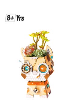 NIBEMINENT Puppy Flower Pot DIY Wooden Model Kit 8+ Years  - Image 1