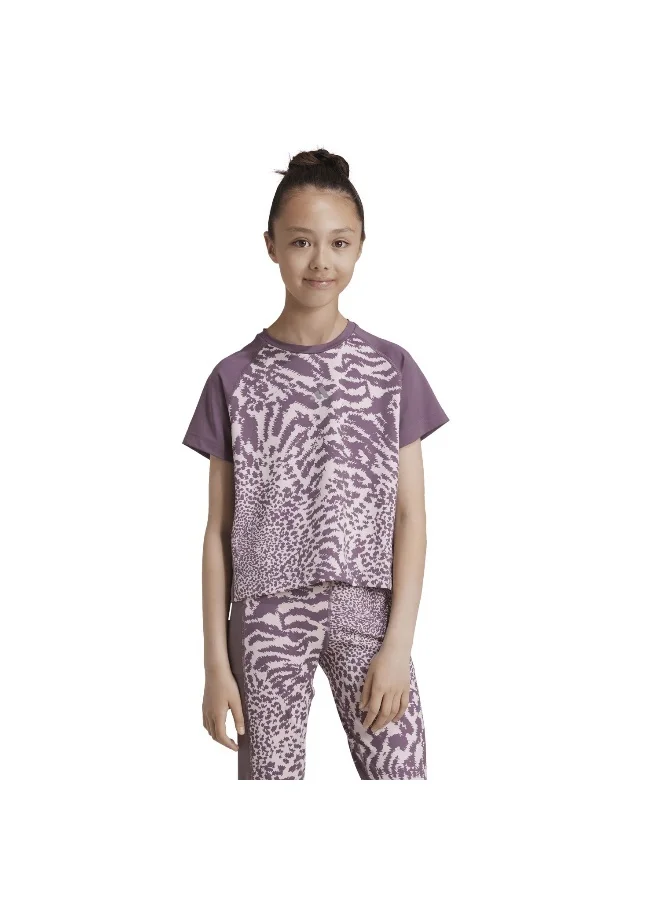 Adidas Jg Pri Tee Pink Training T-Shirts 5-6Y