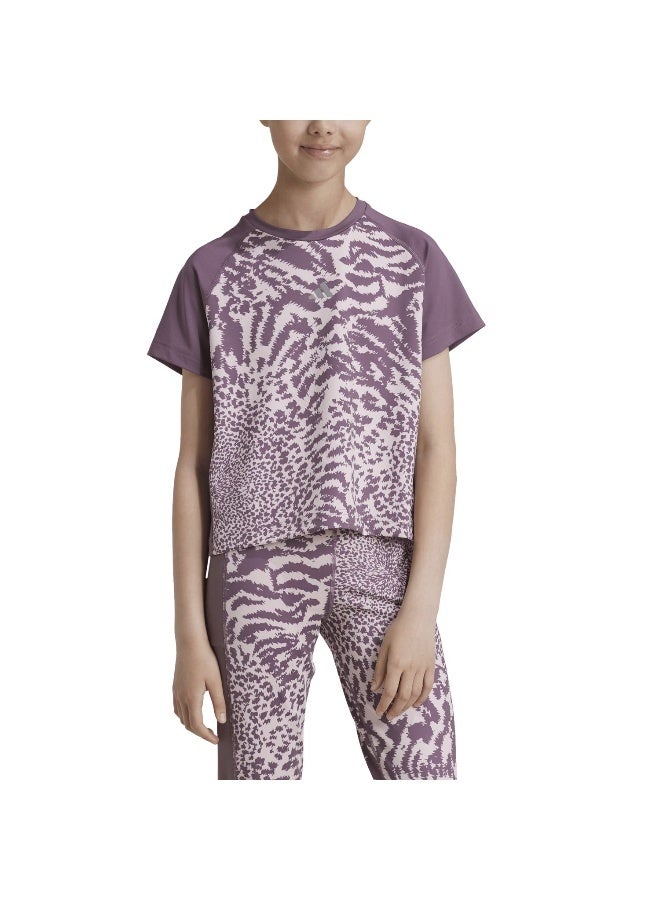 Adidas Jg Pri Tee Pink Training T-Shirts 5-6Y - Image 4