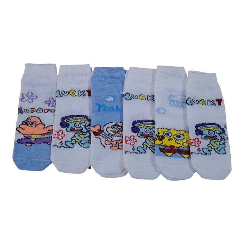 شراب اطفال مجموعه شرابات للأطفال من عمر 5 سنوات إلى 10 سنوات ( مجموعه من 6 ازواج )، متوفر بألوان مميزه