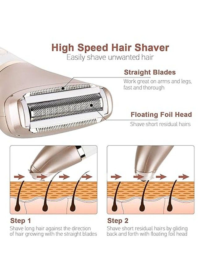 general Women's Electric Shaver – Women's Painless 2-in-1 – Face, Leg & Armpit Epilator for Wet & Dry Portable Waterproof Trimmer - Image 3