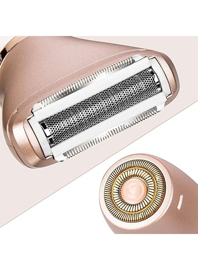 general Women's Electric Shaver – Women's Painless 2-in-1 – Face, Leg & Armpit Epilator for Wet & Dry Portable Waterproof Trimmer - Image 2