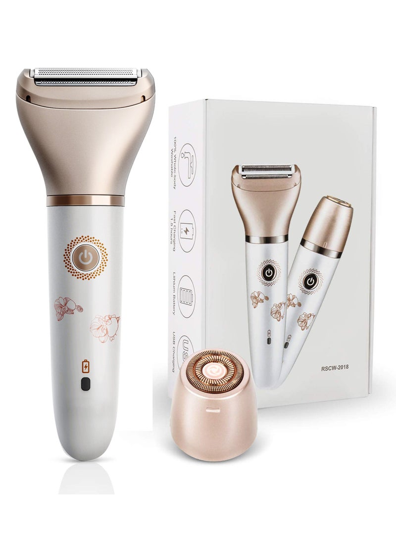 general Women's Electric Shaver – Women's Painless 2-in-1 – Face, Leg & Armpit Epilator for Wet & Dry Portable Waterproof Trimmer - Image 1