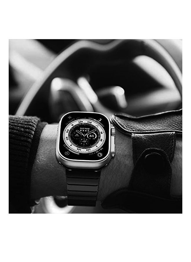 Generic - Compatible with Apple Watch Ultra 2 Band 49mm 45mm 44mm 42mm 41mm 40mm 38mm,Men and Women Stainless Steel Metal Band for iWatch Series SE/8/7/6/5/4/3/2/1 - Image 1
