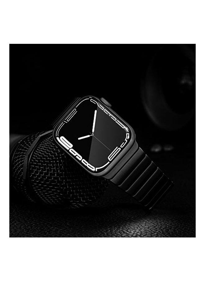 Generic - Compatible with Apple Watch Ultra 2 Band 49mm 45mm 44mm 42mm 41mm 40mm 38mm,Men and Women Stainless Steel Metal Band for iWatch Series SE/8/7/6/5/4/3/2/1 - Image 1