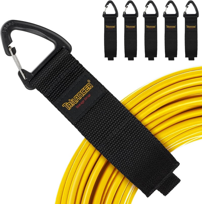 Trilancer Extension Cord Organizer and Hanger (6-Pack), Trilancer Hook-and-Loop Storage Straps with Triangular Buckle to Hang on Walls for Cables, Wires, Rope, Hoses, Organization for Home, Garage or Workshop - Image 1