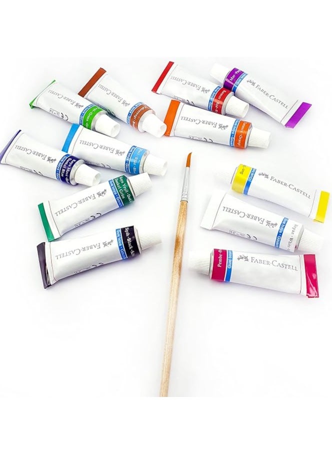 Faber-Castell 12ml Tubes of Bright and Intensive Gouache Colors (Case of 12)