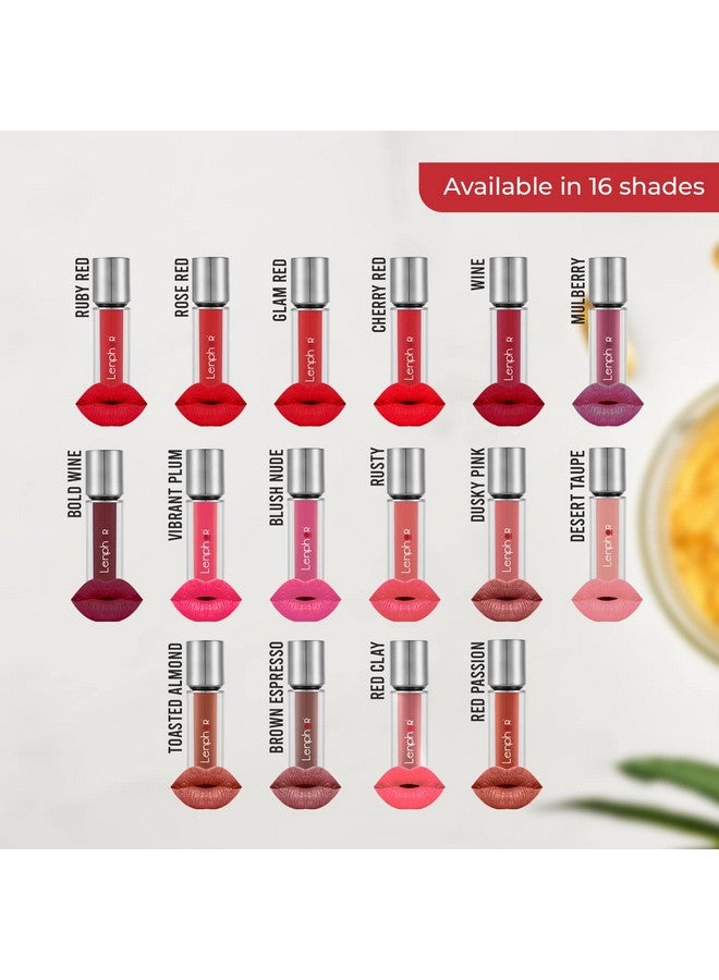 لينفور أحمر الشفاه السائل Colour Me Up غني بفيتامين A وE، شديد الصبغة، مقاوم للتحول، مقاوم للتلطخ، مظهر غير لامع، لون التوت 2 مل - Image 4