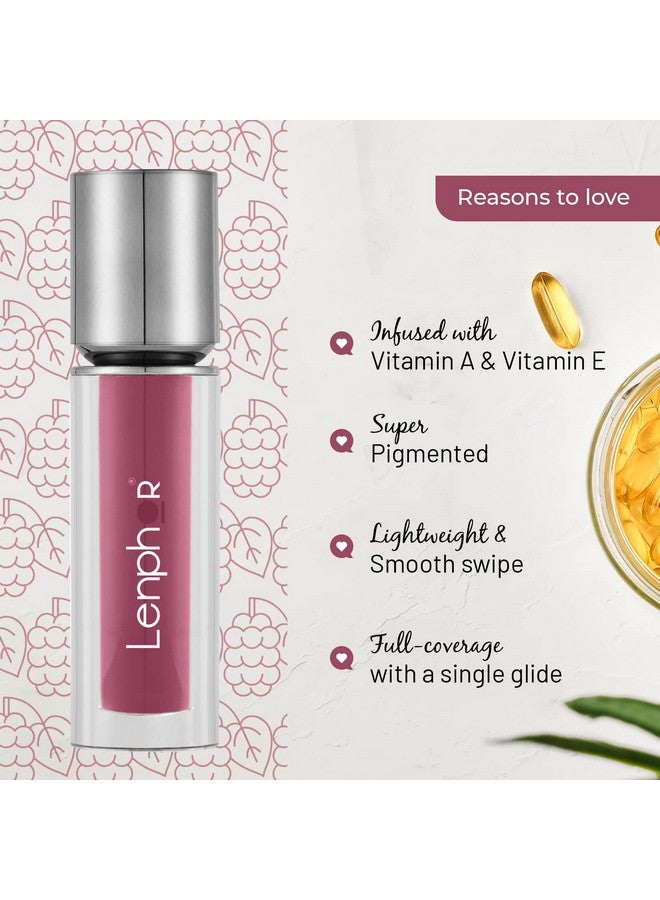 لينفور أحمر الشفاه السائل Colour Me Up غني بفيتامين A وE، شديد الصبغة، مقاوم للتحول، مقاوم للتلطخ، مظهر غير لامع، لون التوت 2 مل - Image 2