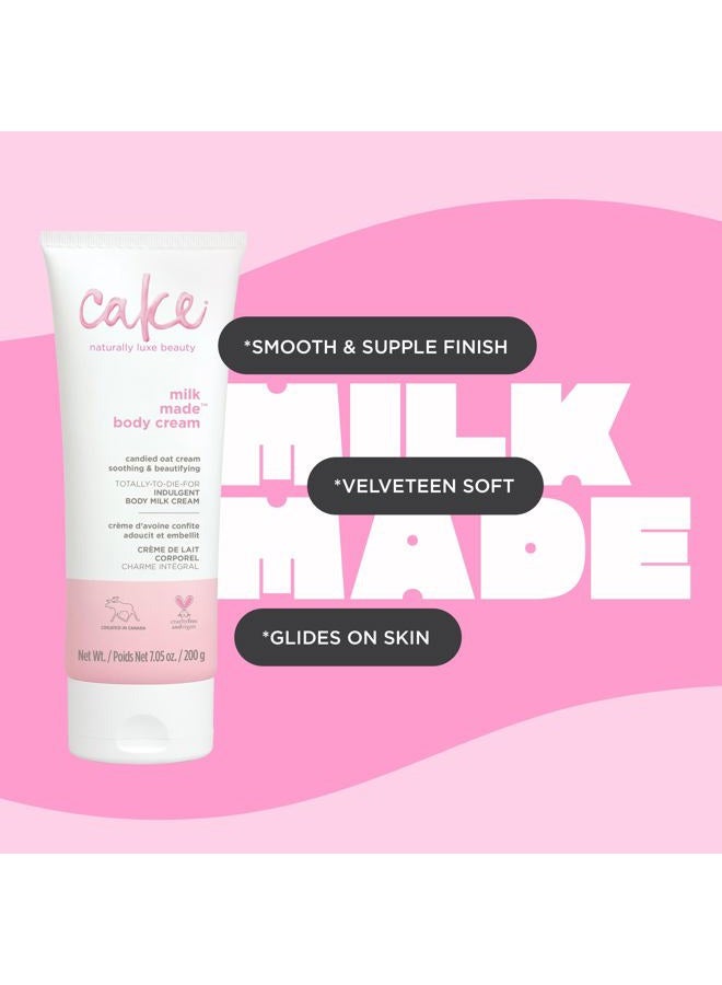 Cake Beauty كريم الجسم بزبدة الشيا لنساء ذوات البشرة الجافة، أساسي، مصنوع من الحليب، 7 أونصات سائلة - Image 5