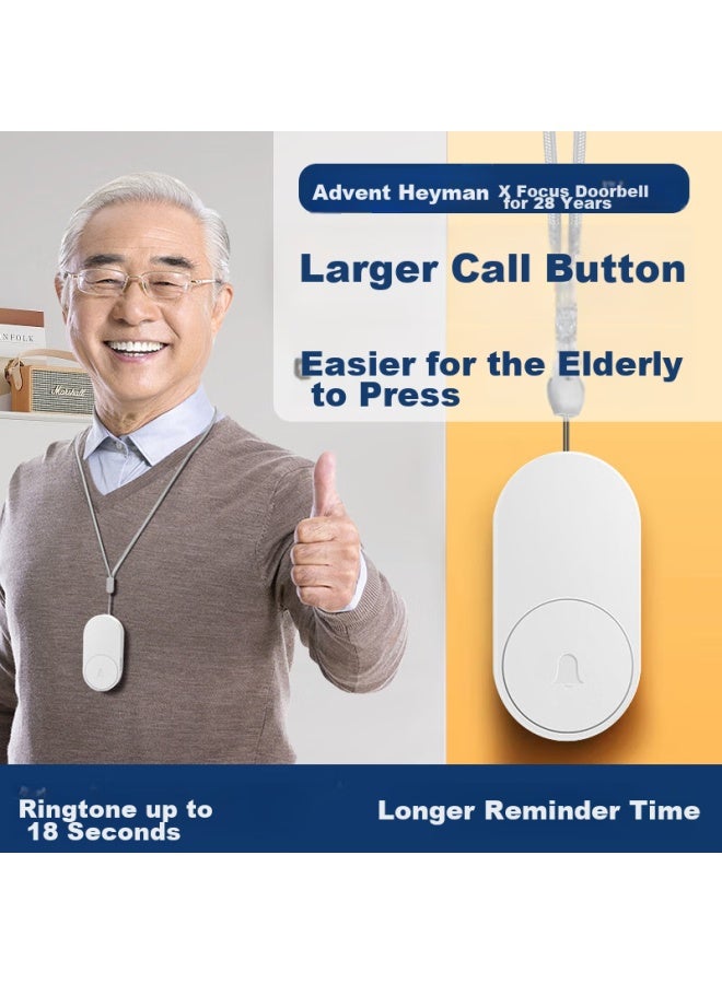 Advent G-313h Wireless Doorbell, Smart Home Doorbell, Elderly Call Button, Home Bedside Call Button For Elderly And Bedridden Patients - Image 1