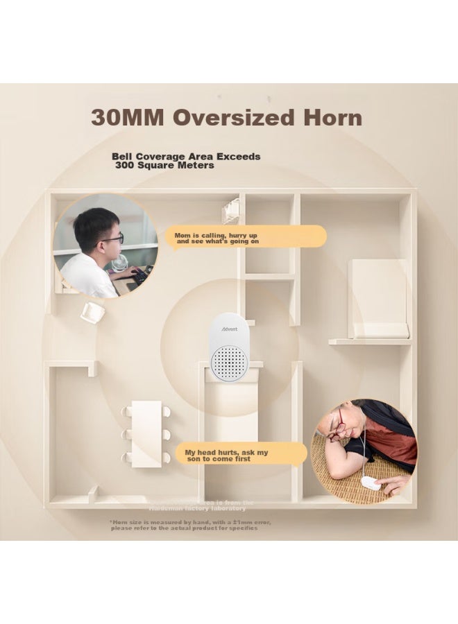 Advent G-313h Wireless Doorbell, Smart Home Doorbell, Elderly Call Button, Home Bedside Call Button For Elderly And Bedridden Patients - Image 5