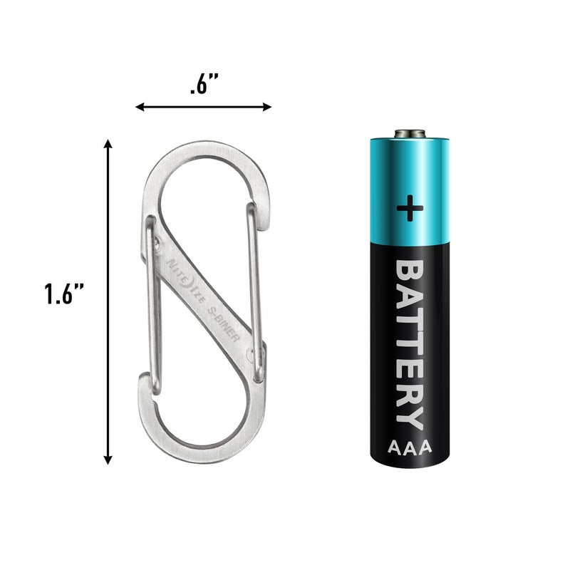 Nite Ize S-Biner Stainless Steel Dual Carabiner - Stainless Steel S-Biners for Key Organizer, Key Rings, or Belt Clip - Size 1, (6 Pack) - Image 4