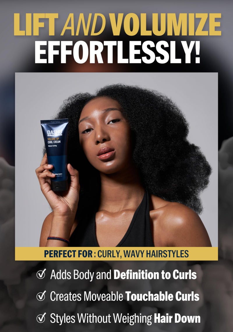 Dashu كريم تجعيد الشعر DASHU اليومي لزيادة الحجم | كريم تجعيد الشعر للرجال بزيوت نباتية ومكونات بروتين | كريم مرطب لتجعيد الشعر المموج (5.46 أونصة سائلة) - Image 3