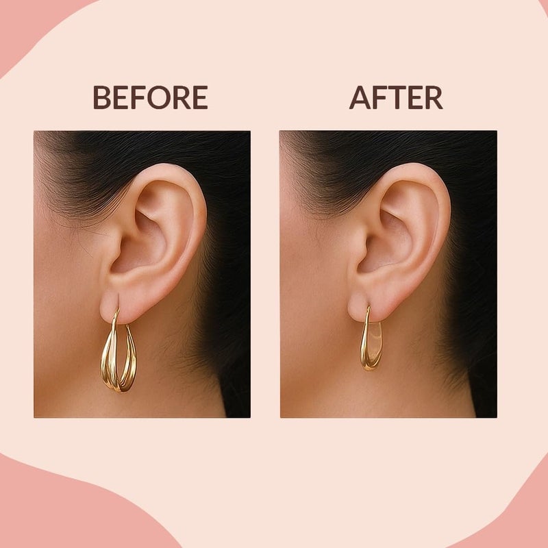 Pristar 150 قطعة لاصقات دعم شحمة الأذن للنساء – دعم شحمة الأذن للأقراط، لمنع الترهل والانخفاض، خلفيات مريحة للأقراط الثقيلة - Image 2