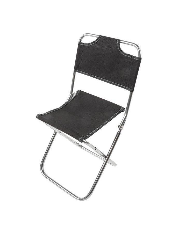 Thoraya Portable Folding Stool Aluminum Alloy Foldable Fishing Chair Outdoor Camping Seat​ (Black)  - Image 3