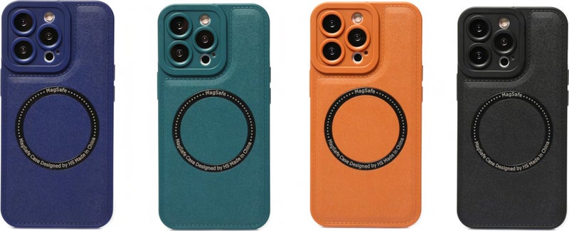 Supertrend iPhone 14 Pro Max Megsafe Leather Phone Case Orange  - Image 2