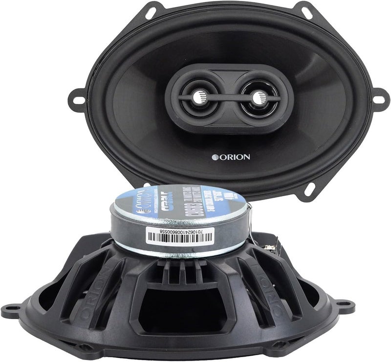Orion Cobalt Series CB683 6x8” 3-Way Coaxial Car Speakers, 280W, 4 Ohms, Full Range, Enhanced Bass, Polypropylene Cone & Butyl Rubber Surround, Easy Install (Pair) - Image 1
