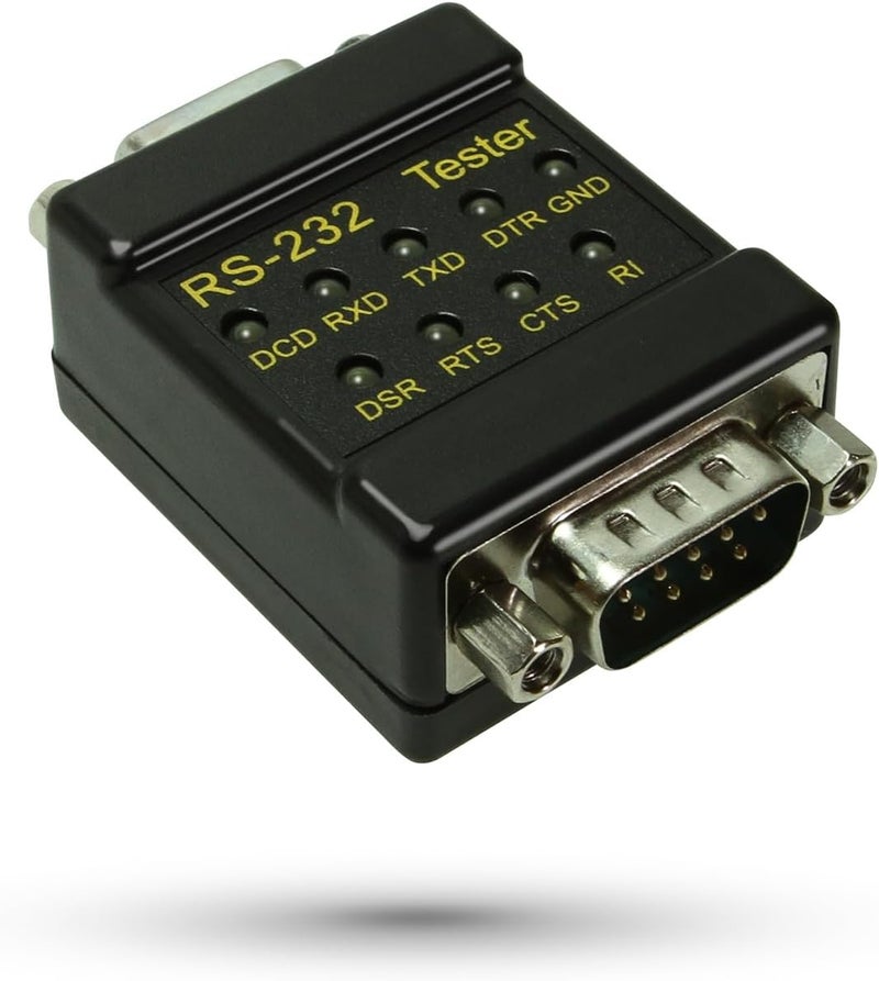 CABLEMAX RS-232 LED Link Tester with DB-9 Male to DB-9 Female Connectors - Image 1