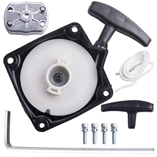 JINGKE Recoil Pull Starter with Claw Pawl Cog for 43cc 47cc 49cc 50c ATVs Pocket Dirt Bike Gas Scooters Pocket Bikes Mid-Bikes Mini-Choppers Small Quads with Claw Pawl Cog - Image 1