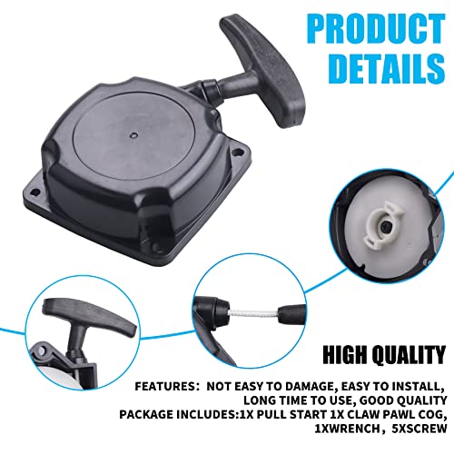 JINGKE Recoil Pull Starter with Claw Pawl Cog for 43cc 47cc 49cc 50c ATVs Pocket Dirt Bike Gas Scooters Pocket Bikes Mid-Bikes Mini-Choppers Small Quads with Claw Pawl Cog - Image 3
