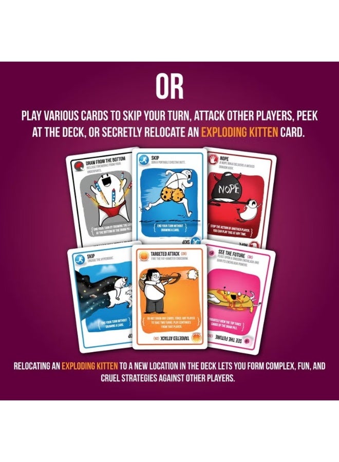 Exploding Kittens Party Pack Strategic Board Game 15.5cm - Image 2