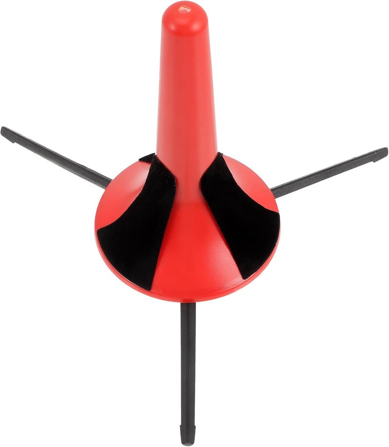 TOYANDONA Portable Clarinet Holder Stand, Red Folding Three-legged Musical Instrument Support for Oboe and Flute, Lightweight Wind Instrument Stand for Travel and Practice - Image 1
