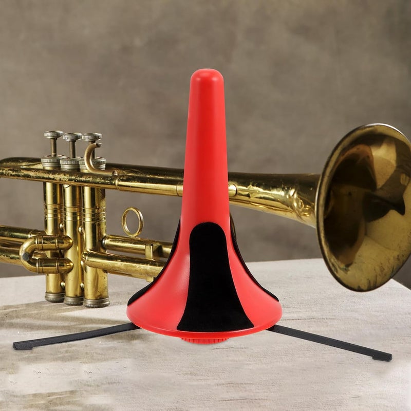 TOYANDONA Portable Clarinet Holder Stand, Red Folding Three-legged Musical Instrument Support for Oboe and Flute, Lightweight Wind Instrument Stand for Travel and Practice - Image 5