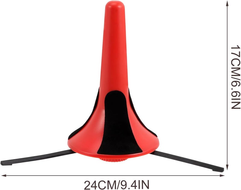 TOYANDONA Portable Clarinet Holder Stand, Red Folding Three-legged Musical Instrument Support for Oboe and Flute, Lightweight Wind Instrument Stand for Travel and Practice - Image 2