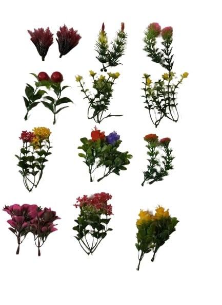 Generic Chuz N Pick Artifical Mixed Flawer Plant Set for craft decoration and art School project House Decoration 24 Pieces12variation  - Image 2