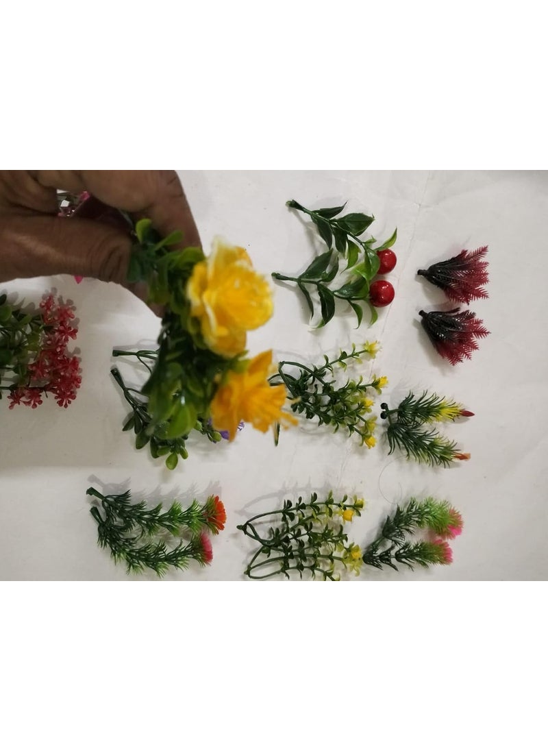 Generic Chuz N Pick Artifical Mixed Flawer Plant Set for craft decoration and art School project House Decoration 24 Pieces12variation  - Image 5