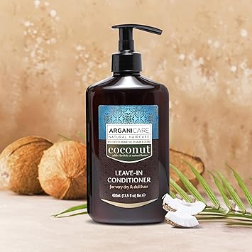 Arganicare Coco range LEAVEON PROTECTIVE MOISTURIZING CARE With Organic Coconut Brings Flexibility Lightness Radiance Shine High Hydration Dry Damaged Hair 400mL - Image 2