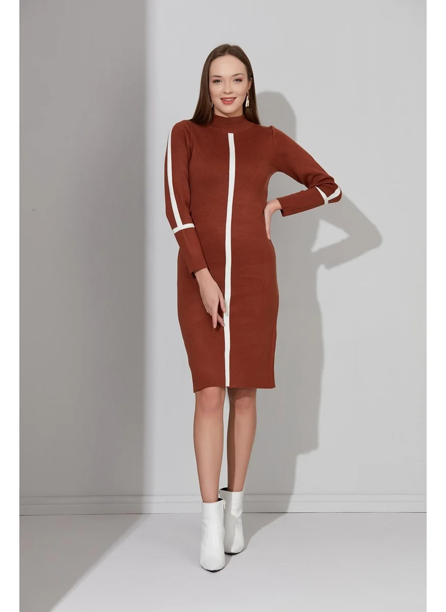 الكسندر جاردي Alexandergardı Half Neck Knitwear Dress (A90994-S)