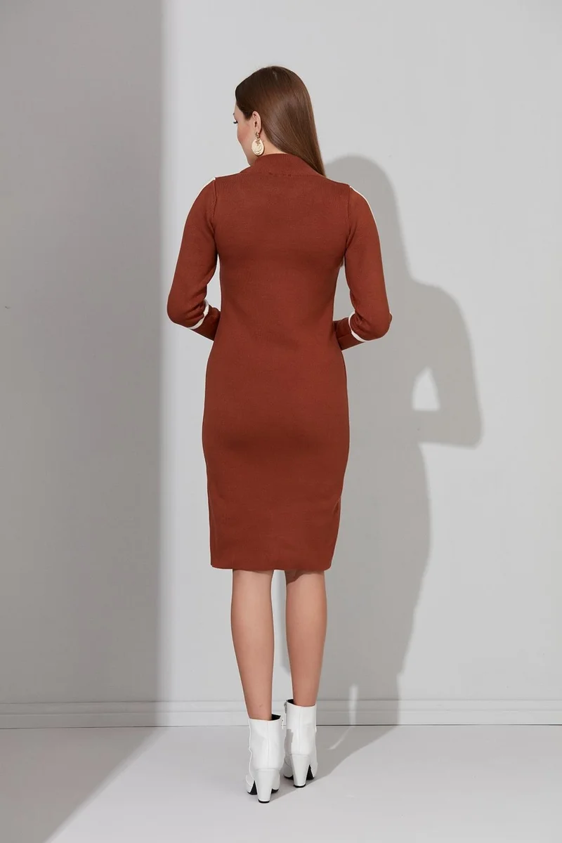 الكسندر جاردي Alexandergardı Half Neck Knitwear Dress (A90994-S)