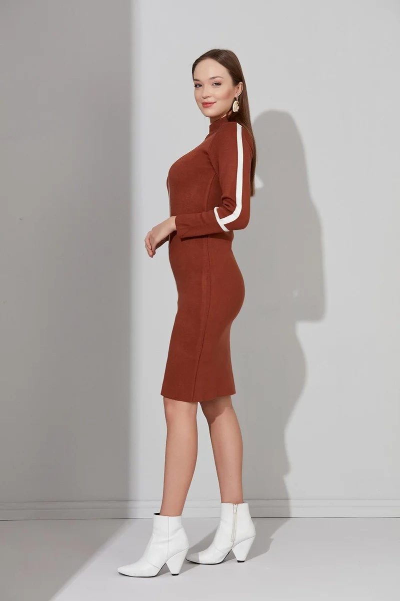 الكسندر جاردي Alexandergardı Half Neck Knitwear Dress (A90994-S)