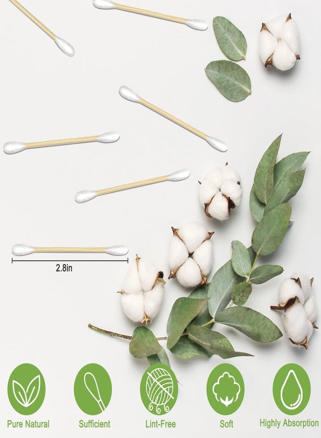 Eyxformula 1000 Count Wooden Cotton Swabs, Sustainable Bamboo Sticks & Soft Tips, Natural Organic Cotton Buds for Ear Cleaning, Makeup Removal, Craft Projects, Personal Care, Pet Care, Household Use - Image 2