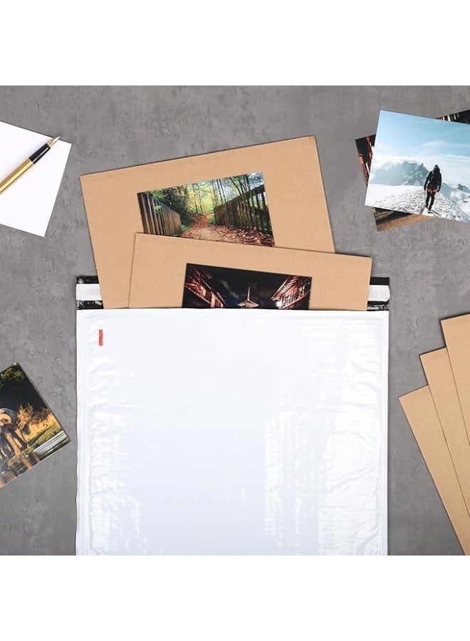 كرافت ماجيك عبوة من 5 ورقات كرتون مموج بني مقاس A3 بسماكة 3 ملم | ألواح بنية مزدوجة للعبوات، البريد، دعم الصور، الحرف اليدوية والمشاريع الفنية - Image 4